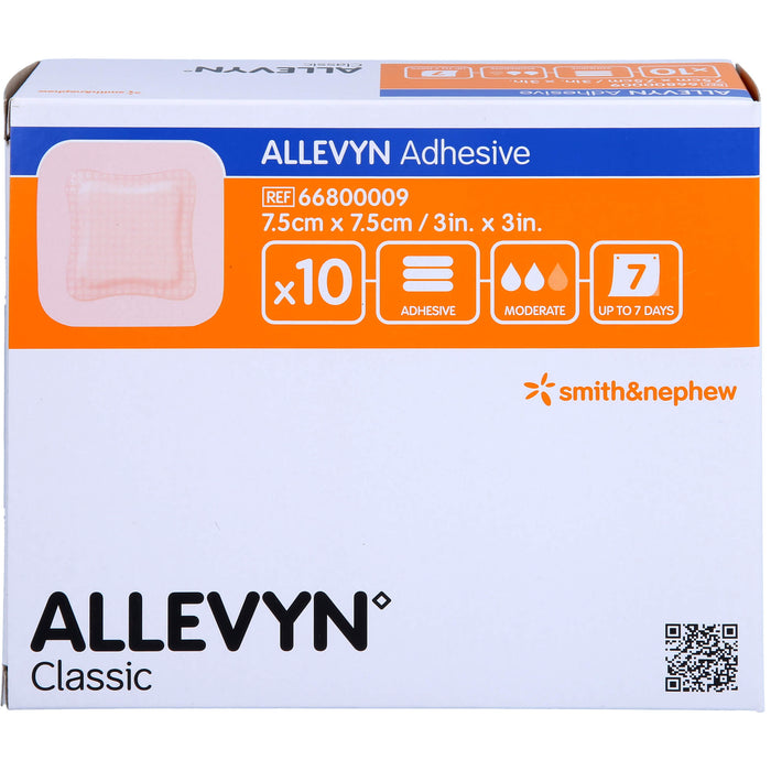 ALLEVYN Adhesive 7,5X7,5cm haftende Wundaufl., 10 St