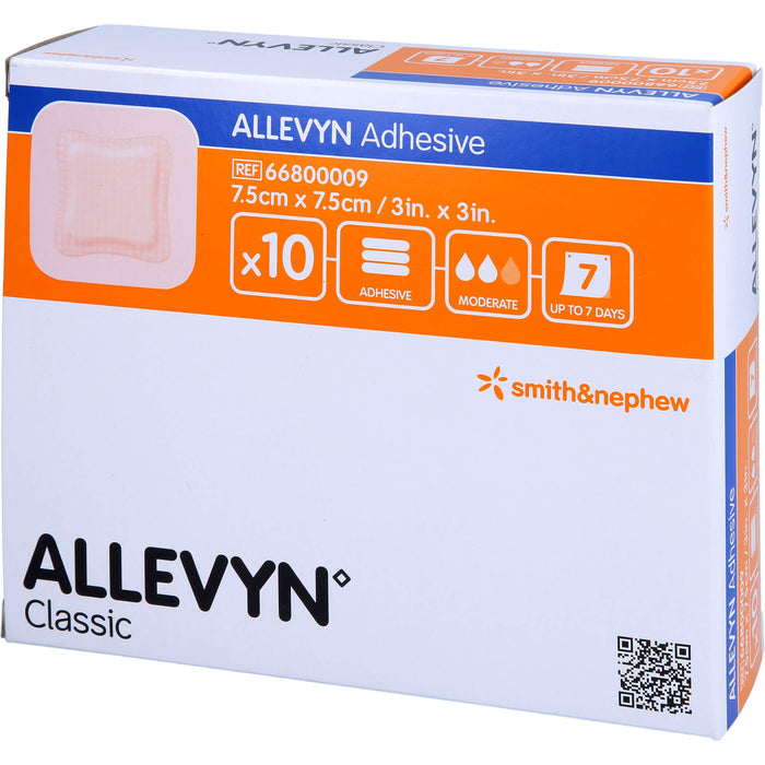 ALLEVYN Adhesive 7,5X7,5cm haftende Wundaufl., 10 St