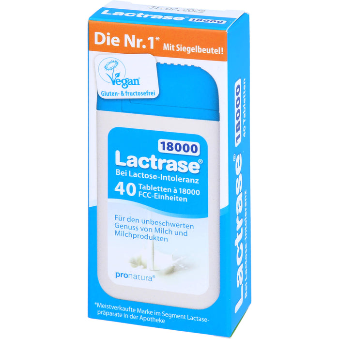 Lactrase 18000 bei Lactose-Intoleranz Tabletten, 40 pc Tablettes