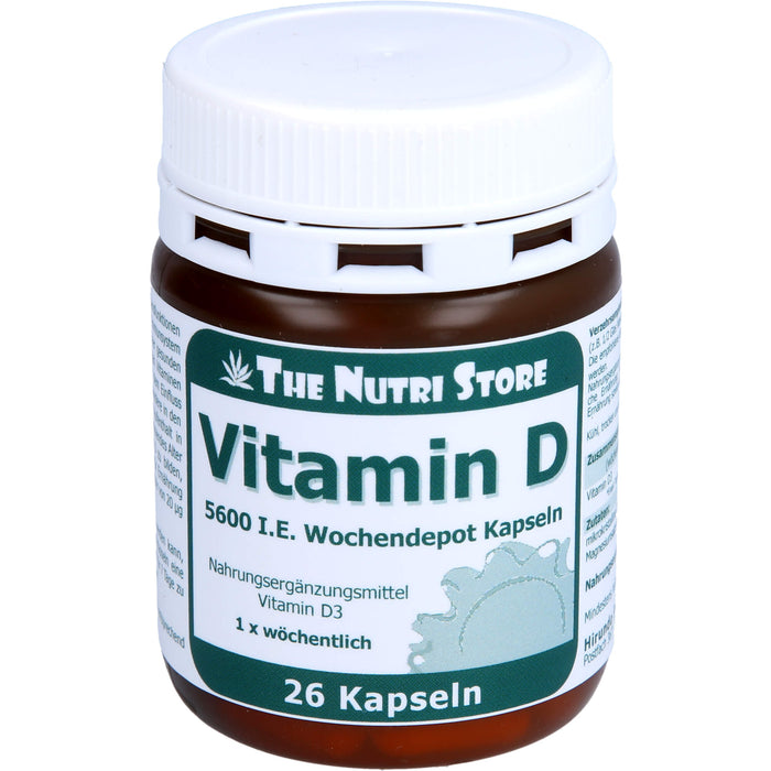 The Nutri Store Vitamin D 5600 IE Wochendepot Kapseln, 26 pcs. Capsules