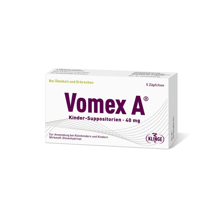 Vomex A 40 mg Kinder-Suppositorien, 5 pc Suppositoires