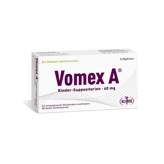 Vomex A 40 mg Kinder-Suppositorien, 5 pc Suppositoires