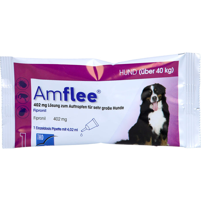 Amflee 402 mg Lösung zum Auftropfen für Hunde über 40 kg, 3 pc Ampoules