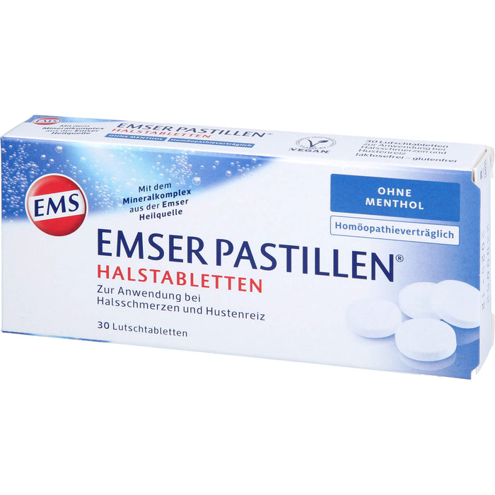 EMSER Pastillen Halstabletten ohne Menthol, 30 pcs. Tablets