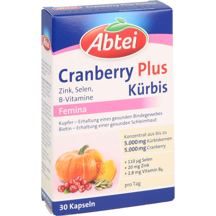 Abtei Cranberry plus Kürbis Femina Kapseln, 30 St. Kapseln