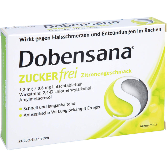 Dobensana zuckerfrei Zitronengeschmack Lutschtabletten, 24 pc Tablettes