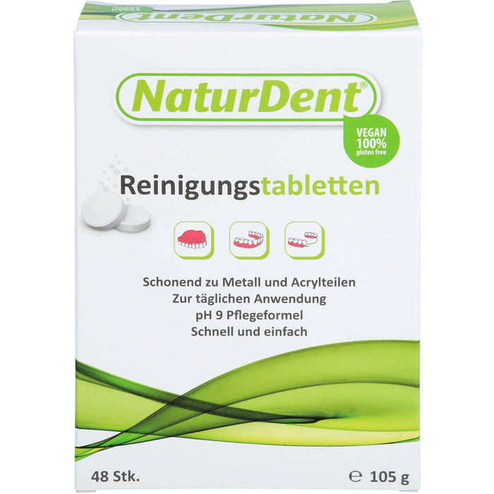 NaturDent Reinigungstabletten für den Zahnersatz, 48 pc Tablettes