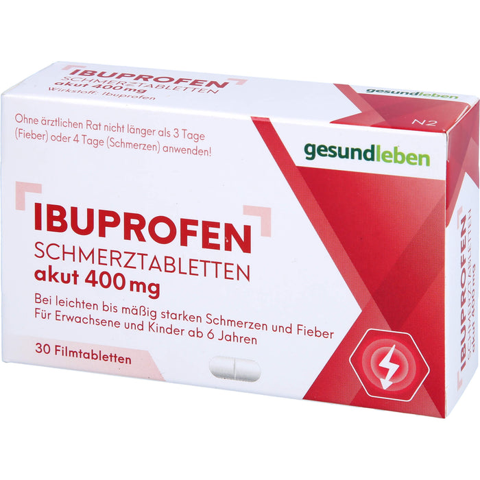 gesundleben Ibuprofen Schmerztabletten 400 mg, 30 pcs. Tablets