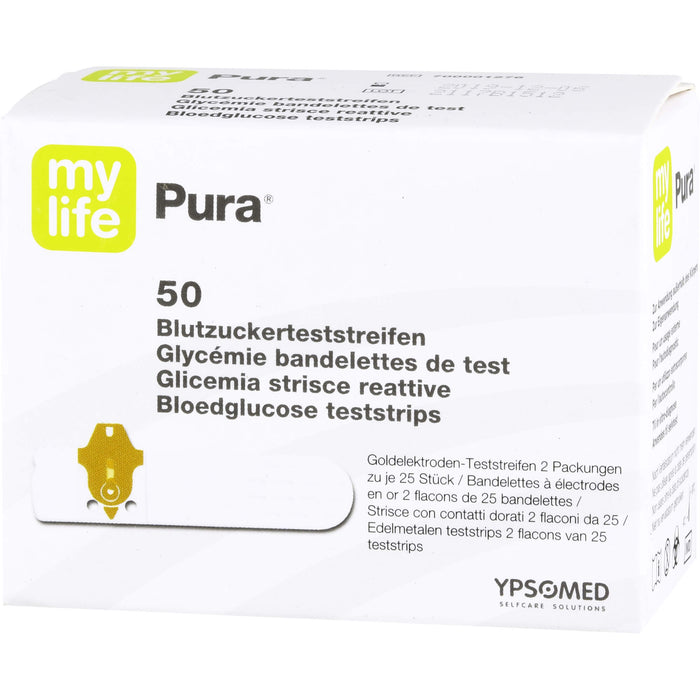 mylife Pura Blutzuckerteststreifen, 50 pc Bandelettes réactives