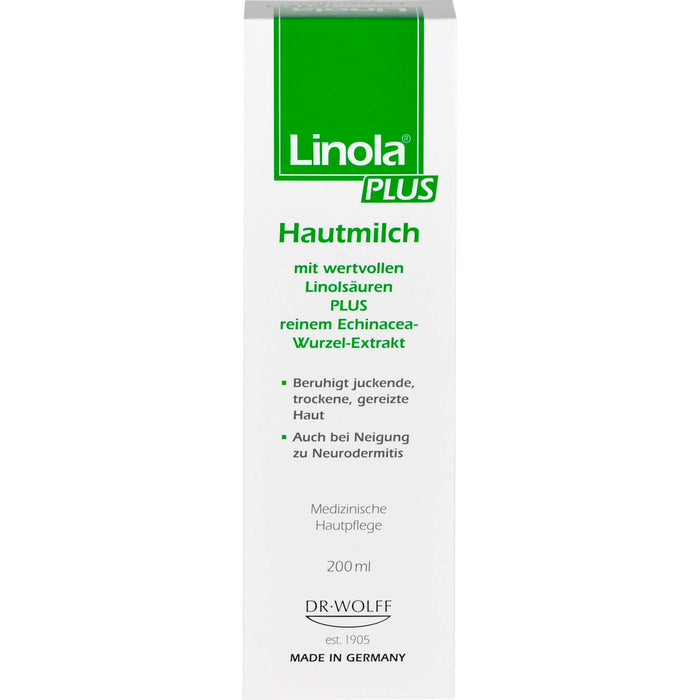 Linola plus Hautmilch Milch, 200 ml Lotion