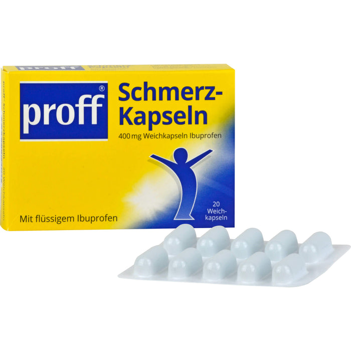 proff Schmerzkapseln 400 mg Weichkapseln bei leichten bis mäßig starken Schmerzen, 20 St. Kapseln