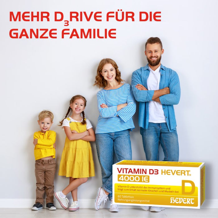 Vitamin D3 Hevert 4000 IE Tabletten, 60 pc Tablettes