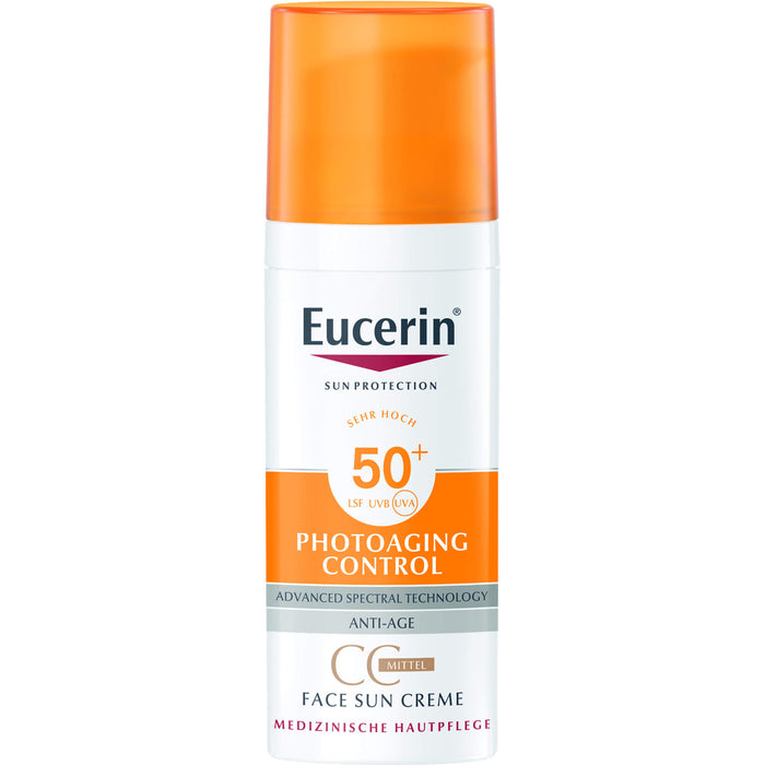 Eucerin Photoaging Control Face Sun CC Creme getönt LSF 50+ mittel, 50 ml Cream