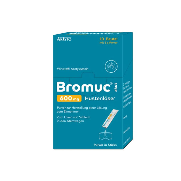 Bromuc akut 600 mg Hustenlöser Pulver zur Schleimlösung, 10 pc Sachets