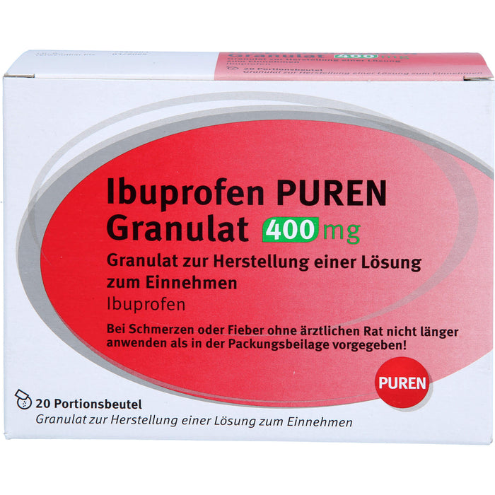 Ibuprofen PUREN Granulat 400 mg, 20 pc Sachets