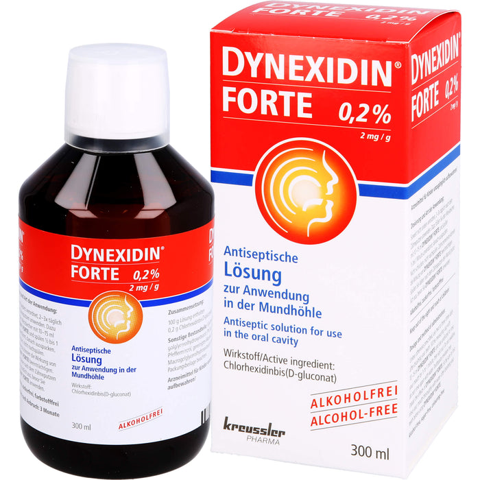 Dynexidin forte 0.2% antiseptische Lösung, 300 ml Lösung