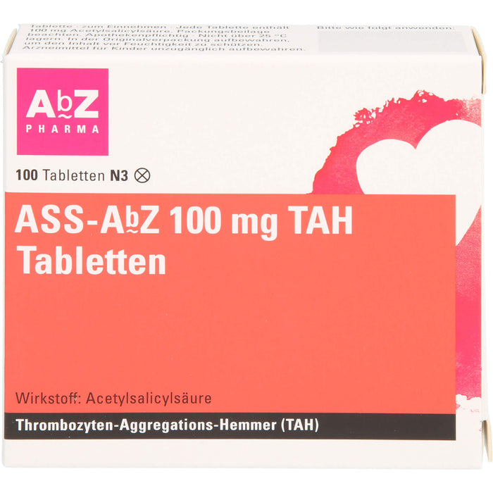 ASS-AbZ 100 mg TAH Tabletten, 100 pc Tablettes