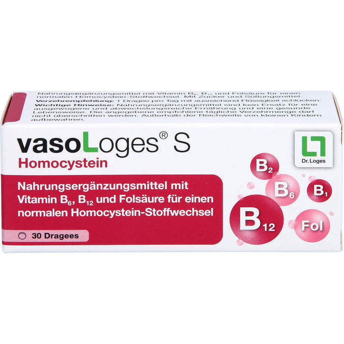 vasoLoges S Homocystein Dragees, 30 pcs. Tablets