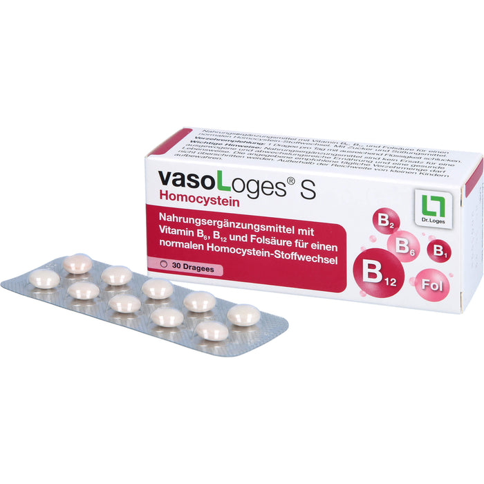 vasoLoges S Homocystein Dragees, 30 pc Tablettes