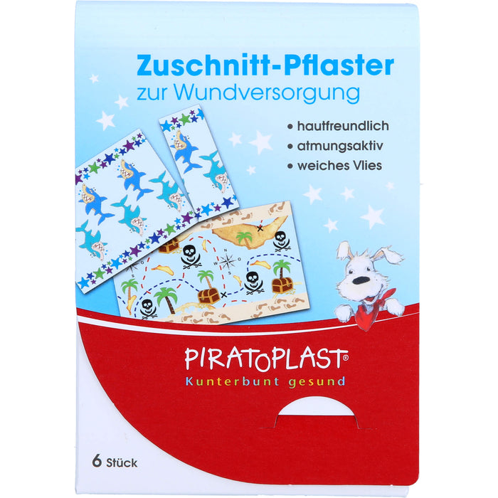 PIRATOPLAST Pflaster zum Zuschneiden für Jungs, 6 pc Pansement