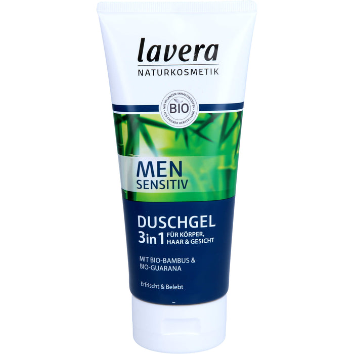 Lavera Men Duschgel 3 in 1 für Körper, Haar und Gesicht, 200 ml Shower Gel