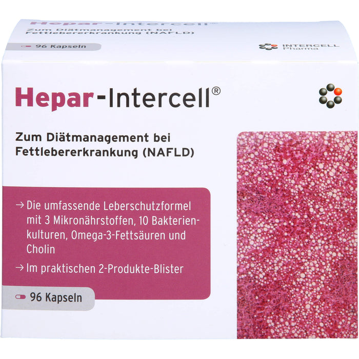 Hepar-Intercell Kapseln bei nichtalkoholischer Fettlebererkrankung, 96 pcs. Capsules