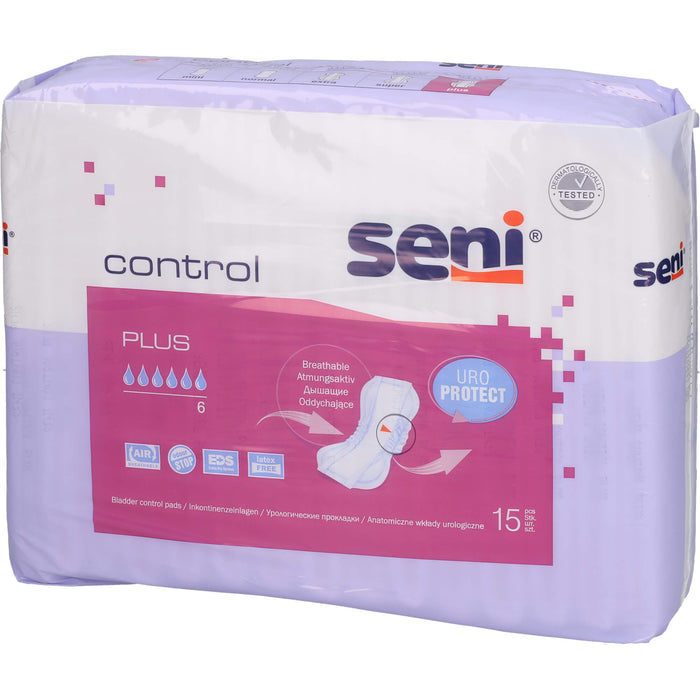 Seni Control Plus Inkontinenzeinlagen, 15 pcs. Insoles