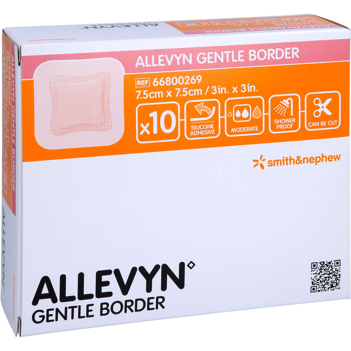 ALLEVYN Gentle Border 7,5x7,5cm Verband, 10 St VER