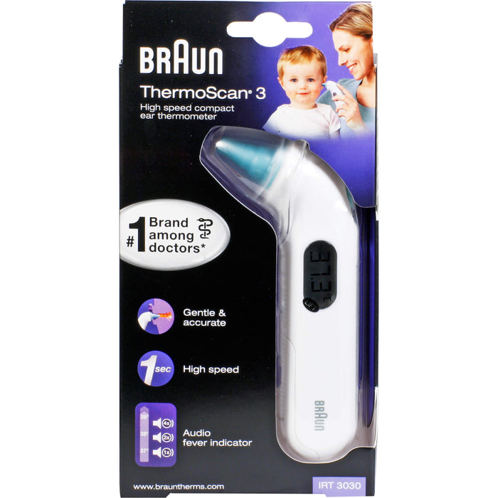 BRAUN ThermoScan 3 Ohr-Kompaktthermometer, 1 pc thermomètre clinique