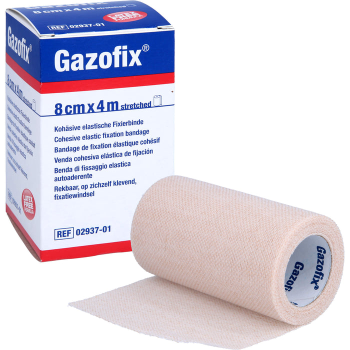 Gazofix kohäsive elastische Fixierbinde 4m x 8cm, 1 pc Bandage