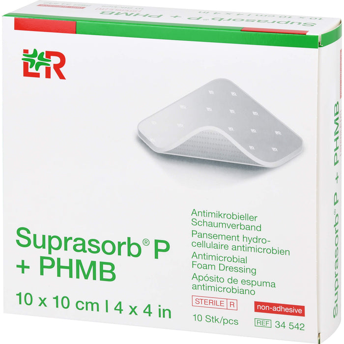 Suprasorb P + PHMB Schaumverband 5x5 cm, 10 St VER