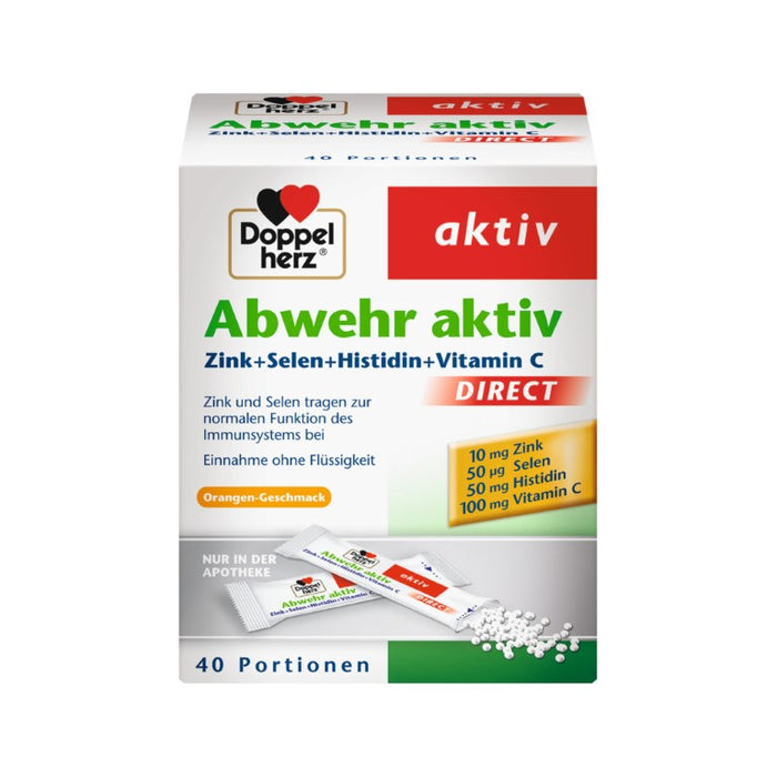 Doppelherz Abwehr aktiv direct Zink+Selen+Histidin Beutel Direktgranulat, 40 pcs. Sachets