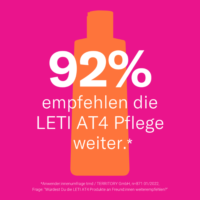 LETI AT4 Shampoo - Extramildes Shampoo bei trockener oder zu Neurodermitis neigender Kopfhaut, 250 ml Shampoo