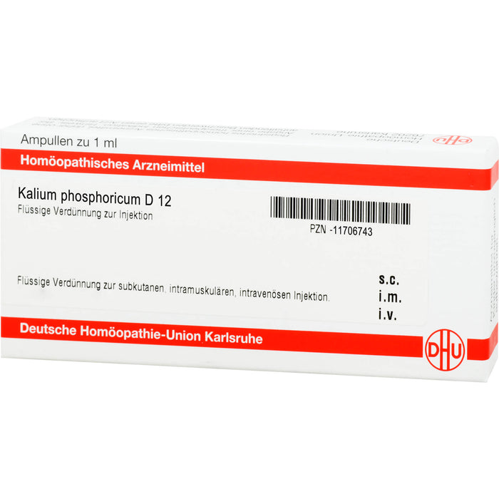 Kalium phosphoricum D12 DHU Ampullen, 8 St. Ampullen