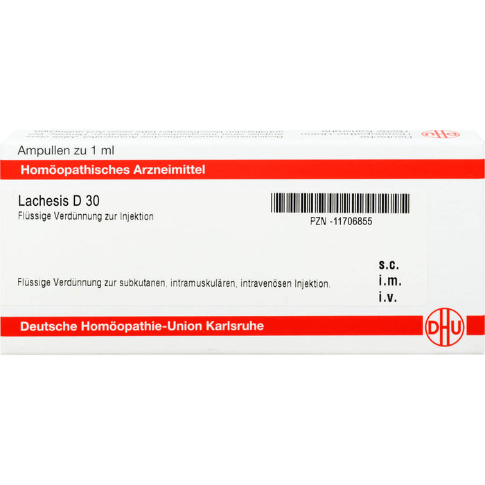 DHU Lachesis D30 Ampullen, 8 St. Ampullen