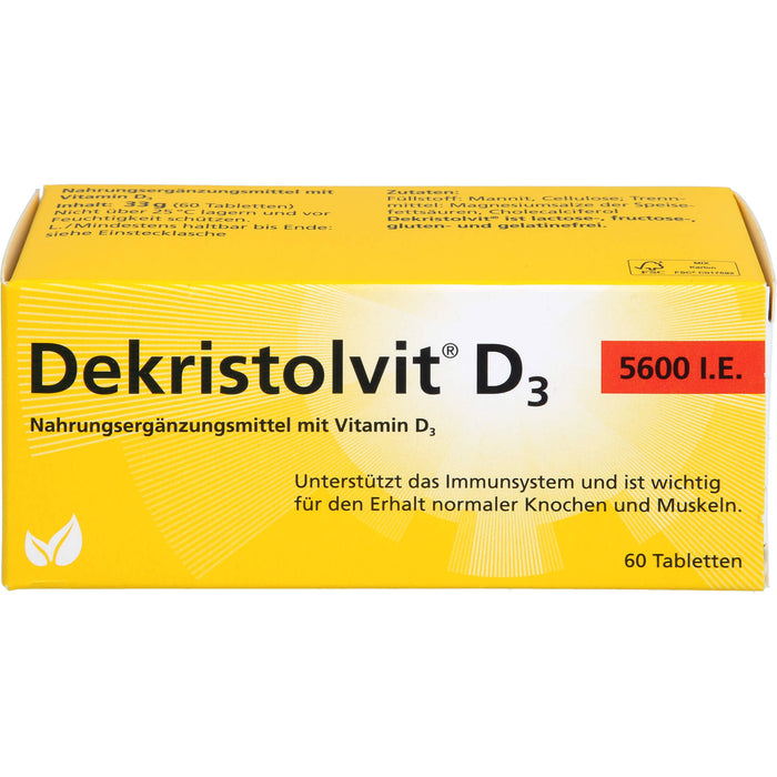 Dekristolvit D3 5600 I.E. Tabletten, 60 pcs. Tablets