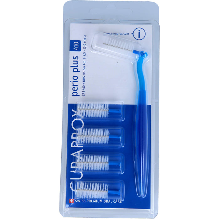 CURAPROX CPS PERIO PLUS 410 2,5-10 mm Interdentalbürsten + UHS Halter 451, 1 pcs. Pack