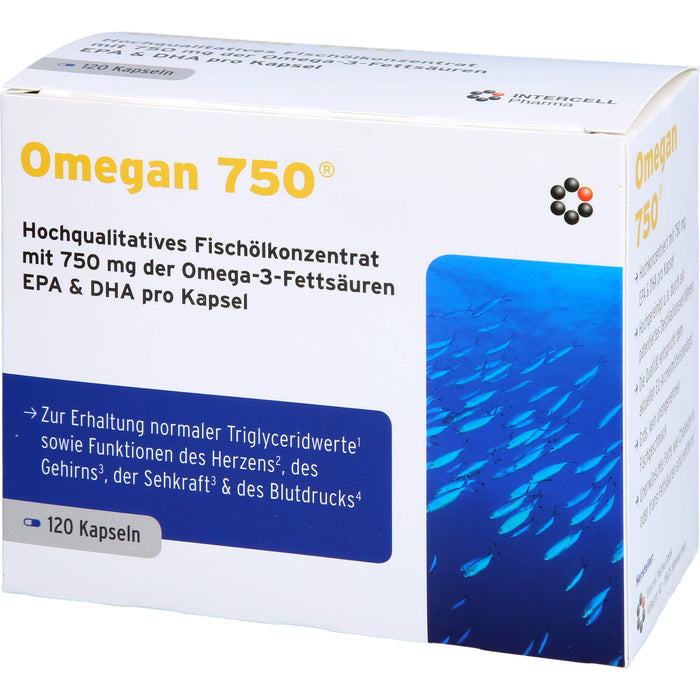 Omegan 750 Kapseln zur Erhaltung normaler Triglyceridwerte, 120 pc Capsules