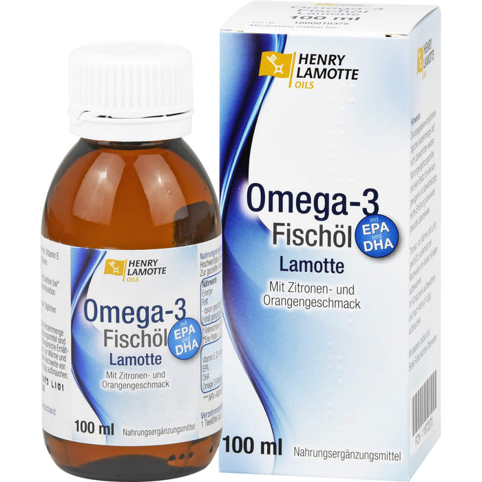 HENRY LAMOTTE OILS Omega-3 Fischöl mit Zitronen- und Orangengeschmack, 100 ml Öl