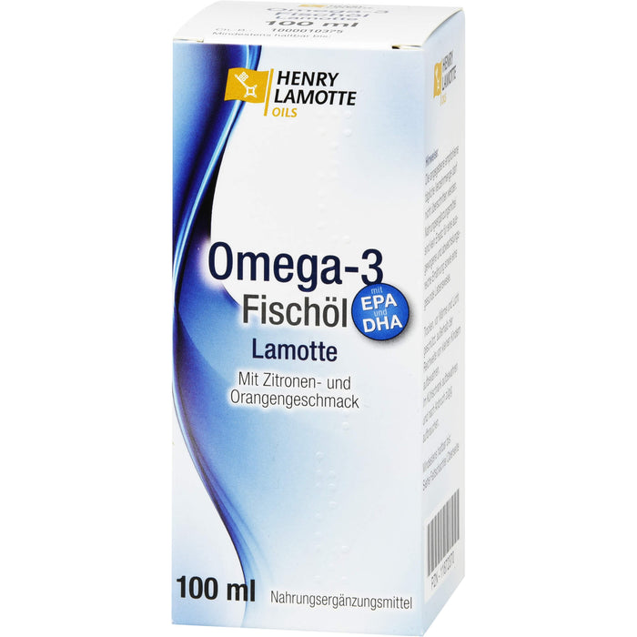 HENRY LAMOTTE OILS Omega-3 Fischöl mit Zitronen- und Orangengeschmack, 100 ml Huile