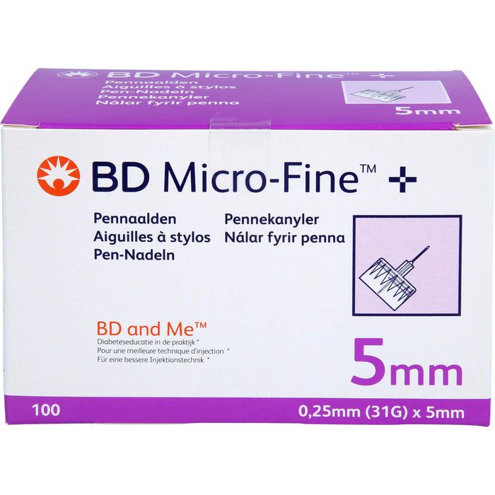 BD MICRO-FINE+ 5 Nadeln 0,25x5mm, 100 St KAN