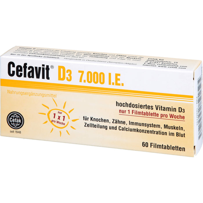 Cefavit D3 7.000 I.E. Filmtabletten, 60 St. Tabletten