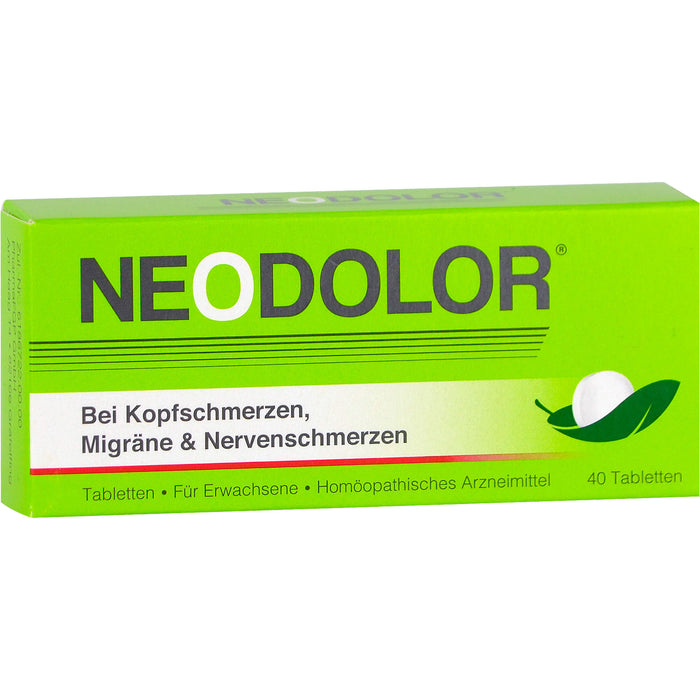 NEODOLOR Tabletten bei Kopfschmerzen, Migräne & Nervenschmerzen, 40 St. Tabletten