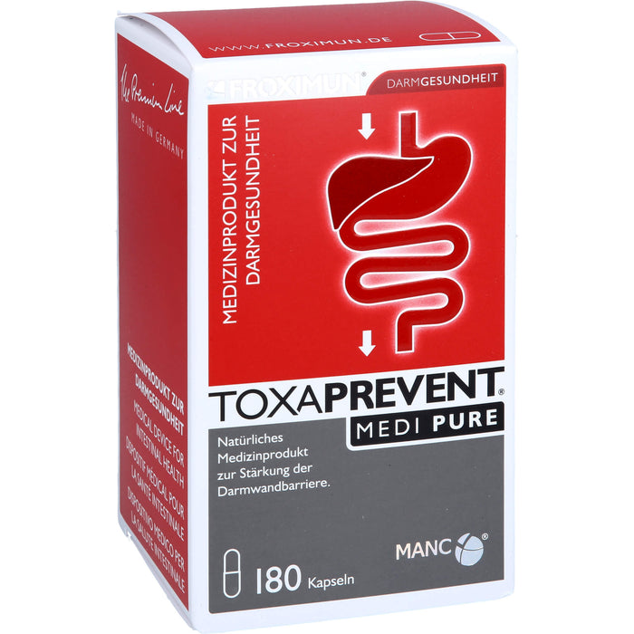 FROXIMUN Toxaprevent medi pure zur Stärkung der Darmwandbarriere, 180 pcs. Capsules