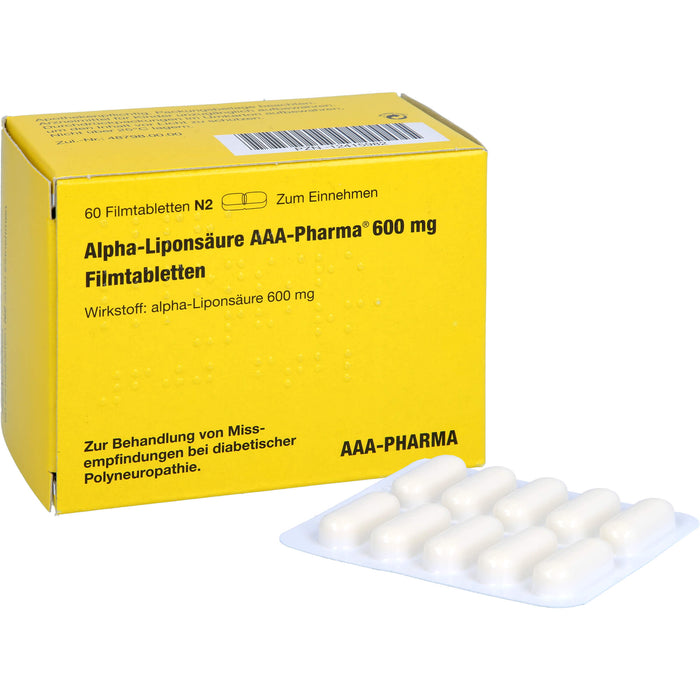 Alpha-Liponsäure AAA-Pharma 600 mg Filmtabletten, 60 pcs. Tablets