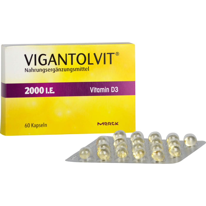 VIGANTOLVIT Vitamin D3 2000 I.E. Kapseln, 60 pcs. Capsules