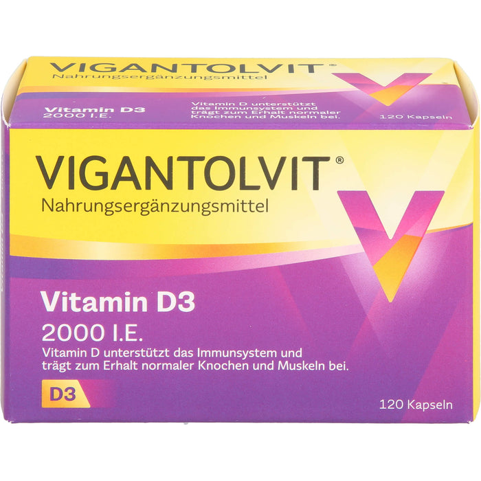 VIGANTOLVIT Vitamin D3 2000 I.E. Kapseln, 120 pcs. Capsules