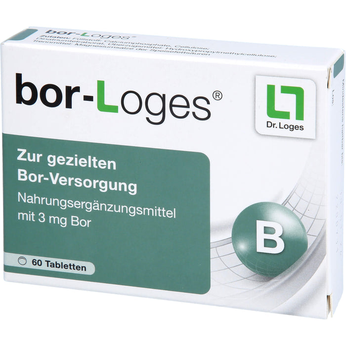 bor-Loges Tabletten zur gezielten Bor-Versorgung, 60 pc Tablettes