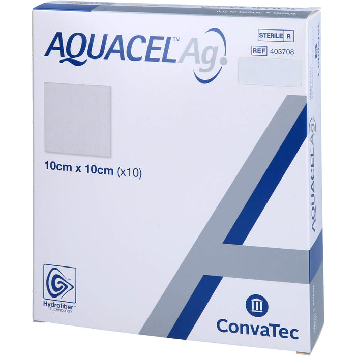 AQUACEL Ag 10x10 cm Kompressen, 10 St KOM