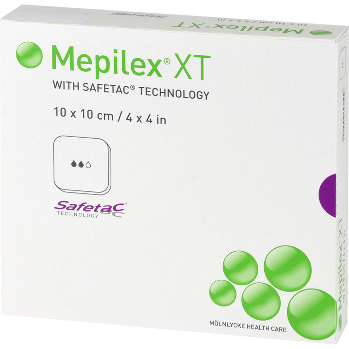 MEPILEX XT 10x10 cm Schaumverband, 5 St VER